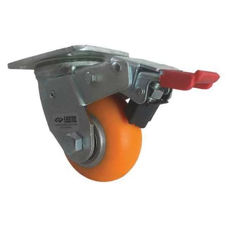 Cc Apex Swivel Plate Caster, w/Brake, Lock, 4" CDP-Z-8