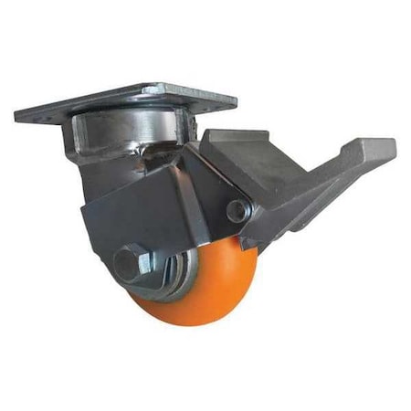 Cc Apex Swivel Plate Caster, w/Brake, Pedal, 4", Number of Wheels: 1 CDP-Z-11