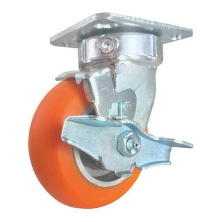 Cc Apex Swivel Plate Caster, w/Brake, SideStrap, 5" CDP-Z-22