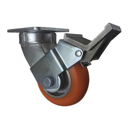 Cc Apex Swivel Plate Caster, w/Brake, Pedal, 5" CDP-Z-26