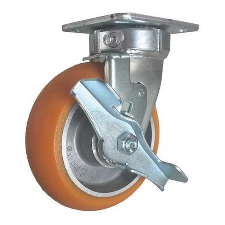 Cc Apex Swivel Plate Caster, w/Brake, CC Apex, 6" CDP-Z-34