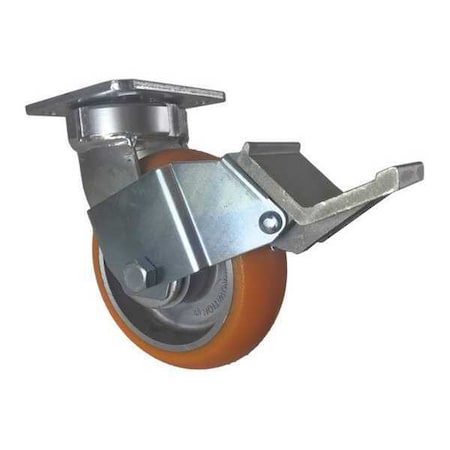 Cc Apex Swivel Plate Caster, w/Brake, CC Apex, 6" CDP-Z-35