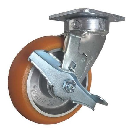 Cc Apex Swivel Plate Caster, w/Brake, CC Apex, 6" CDP-Z-37