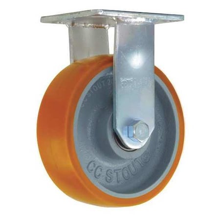 Cc Stout Rigid Plate Caster, CC Stout, Orange, 6" CDP-Z-169