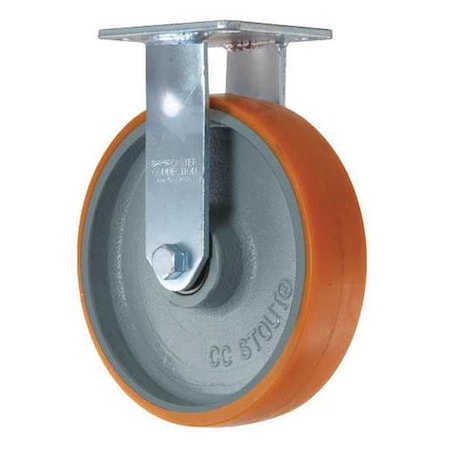 Cc Stout Rigid Plate Caster, CC Stout, 8", Caster Wheel Shape: Standard CDP-Z-175