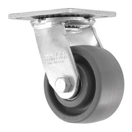 Cc Nylex Swivel Plate Caster, CC Nylex, Gray, 4" CDP-Z-187