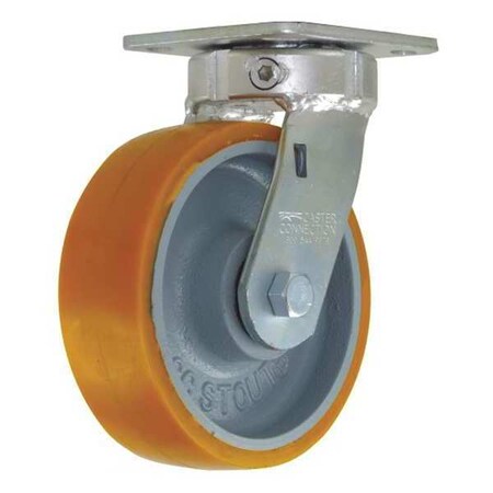 Cc Stout Swivel Plate Caster, CC Stout, Orange, 6", Number of Wheels: 1 CDP-Z-163