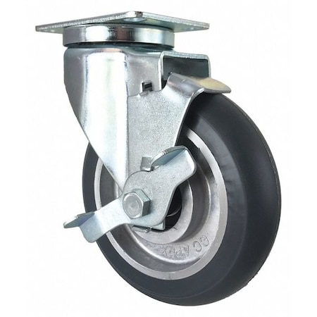 Cc Apex Swivel Stem Caster, w/Brake, Side Strap, 5" CDP-Z-112