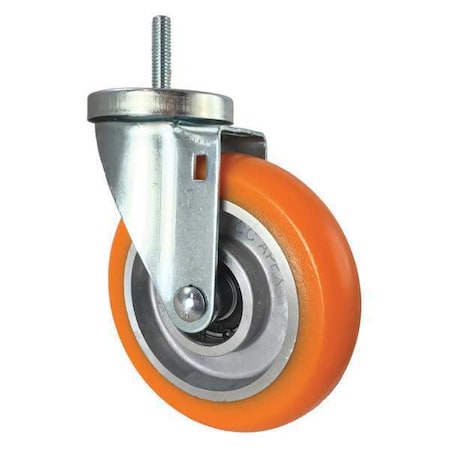 Cc Apex Swivel Stem Caster, Threaded, Orange, 5" CDP-Z-115