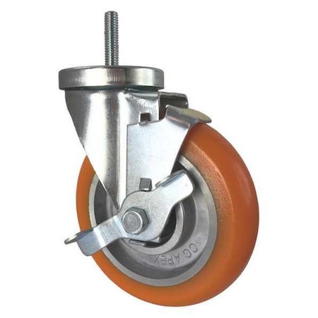 Cc Apex Swivel Stem Caster, w/Brake, Side Strap, 5" CDP-Z-116