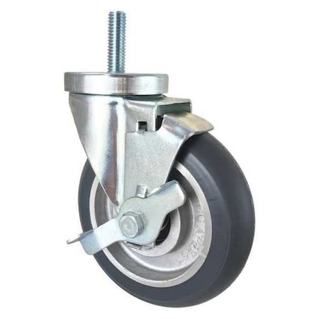 Cc Apex Swivel Stem Caster, w/Brake, Side Strap, 5" CDP-Z-123
