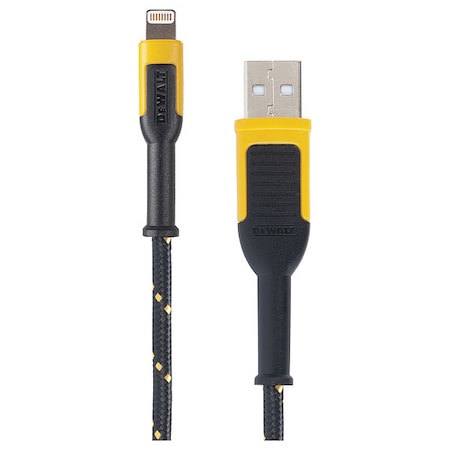 Dewalt Reinforced USB Cable, Black/Yellow, 48in L 131 1359 DW2