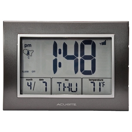 Zoro Select Atomic Desk Clock, w/Temperature 13131A4