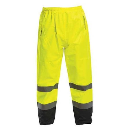 Utility Pro Rain Pants, Teflon Fabric, 31" Inseam, Yellow, Size L UHV823-L
