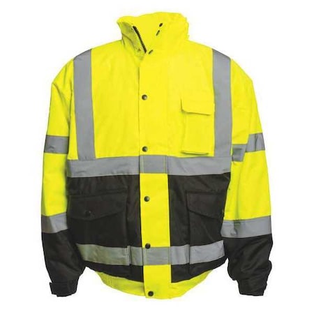 Utility Pro Hi-Vis Bomber Jacket, Teflon Fabric, Class 3 Black/Yellow, XLT UHV563T-XLT