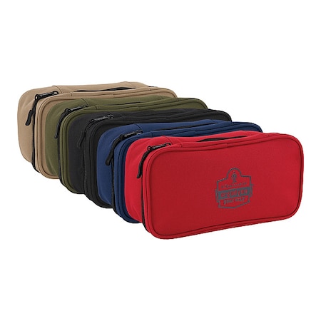 Ergodyne Tool Case, Black, Blue, Tan, Olive, Red, Polyester, 2 Pockets 5877LK