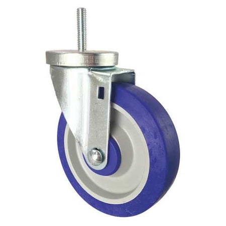 Cc Crest Swivel Stem Caster, Blue Rubber, 5" CDP-Z-266