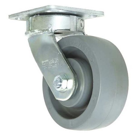 Cc Nylex Swivel Plate Caster, CC Nylex, Gray, 5" CDP-Z-206