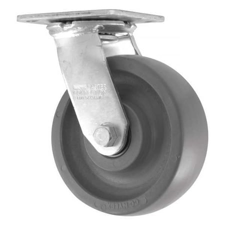 Cc Nylex Swivel Plate Caster, CC Nylex, Gray, 6" CDP-Z-211
