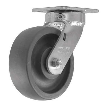 Cc Nylex Swivel Plate Caster, CC Nylex, Gray, 6", Number of Wheels: 1 CDP-Z-218