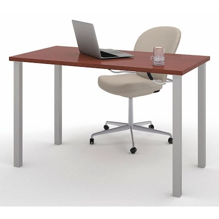 Bestar Rectangle Table Desk, 24" W, 47.6" L, 29" H, Laminate Top, Bordeaux 65855-39