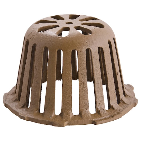 Jay R. Smith Manufacturing Roof Drains Dome Strainer, Cast Iron, Polyethylene, 6 11/16 in 1330CID