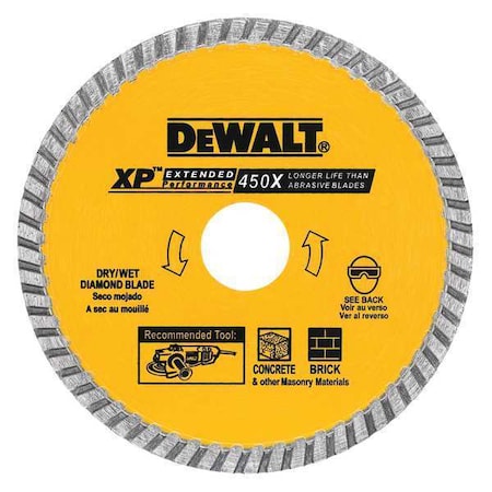 Dewalt 4-1/2" XP turbo diamond blade bulk, PK10 DW4701B