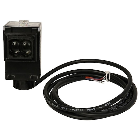 Eaton Retroreflective Photoelectric Sensor, Bare Wire, Right Angle, Rectangular, Selectable Light On/Dark On, SPDT 1450E-6514