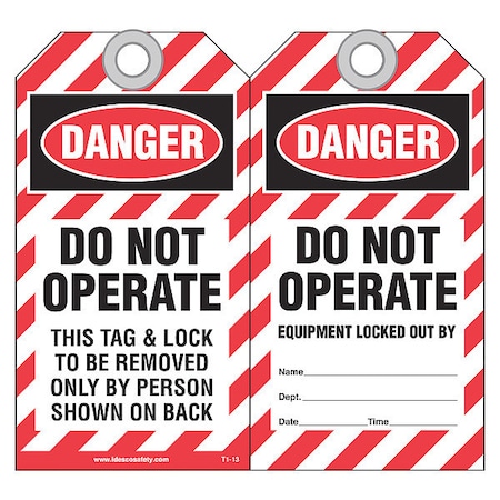 Idesco Safety Equipment Locked Out By Safety Tag, PK10 KAT113AC