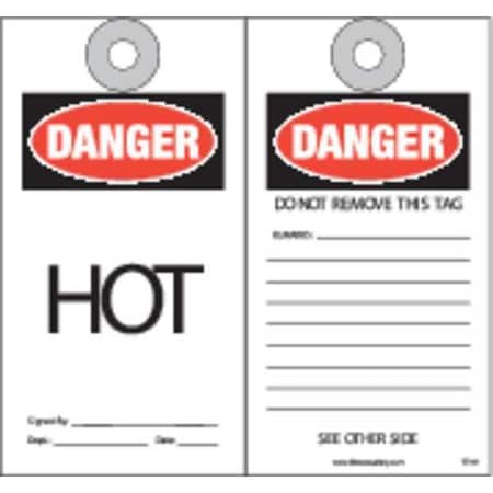 Idesco Safety Hot Safety Tag, PK10 KAT761AC