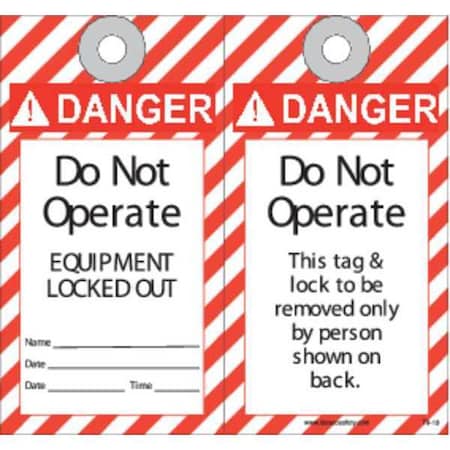 Idesco Safety Do not Operate ANSI Safety Tag, PK10 KAT913AC