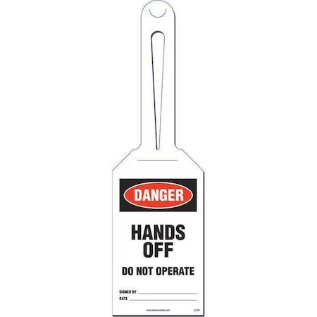 Idesco Safety Hands Off Loop Safety Tag, PK10 KML308A