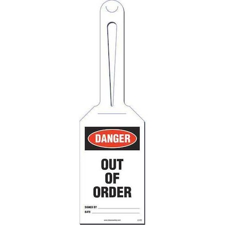 Idesco Safety Out of Order Loop Safety Tag, PK10 KML305A