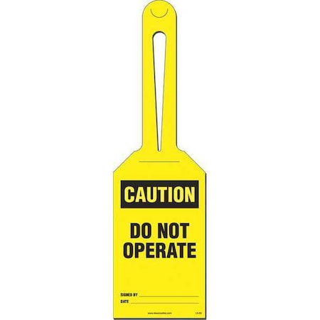 Idesco Safety Caution: Do not Operate Loop Tag, PK10 KML503A
