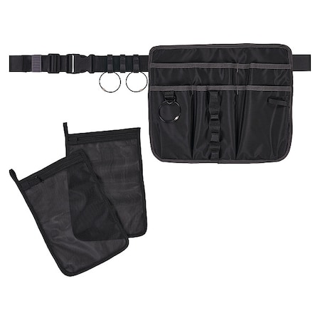 Ergodyne Pouch, Tool Pouch, Black, Mesh, 5 Pockets 5715