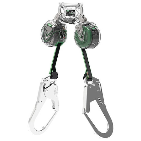 Msa Safety Fall Limiter, 6 ft., Black, Clear, Green 63111-00A
