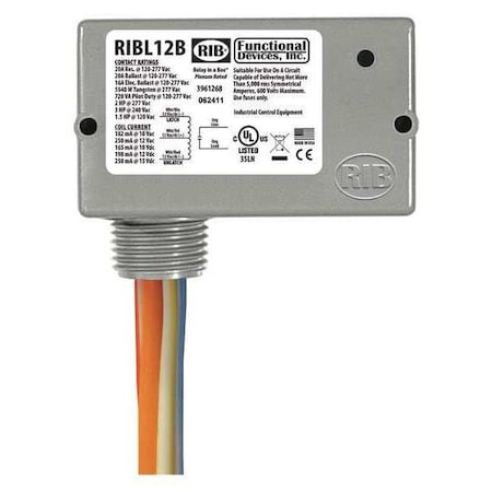 Functional Devices-Rib Mechanically Latching Relay, 12Vac/DC RIBL12B