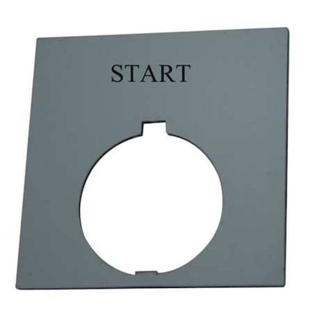 Eaton Legend Plate, Square, Start, Black HT8SP33