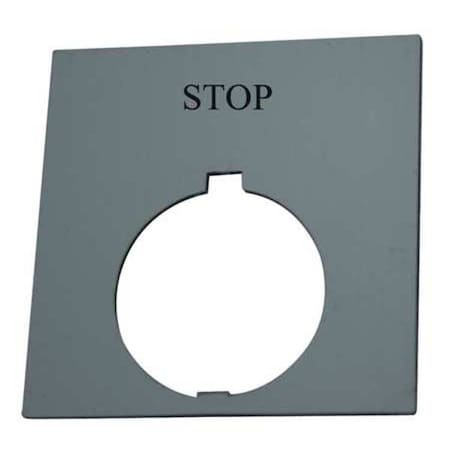 Eaton Legend Plate, Square, Hand-Off-Auto, Black HT8SP51