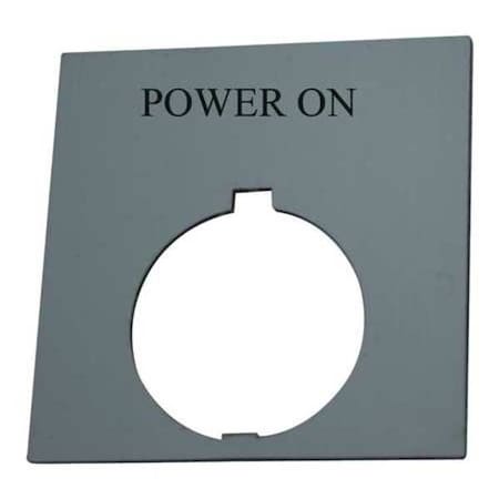 Eaton Legend Plate, Square, Power On, Black HT8SP80