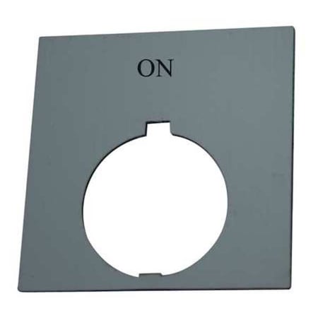 Eaton Legend Plate, Square, On, Black HT8SP25