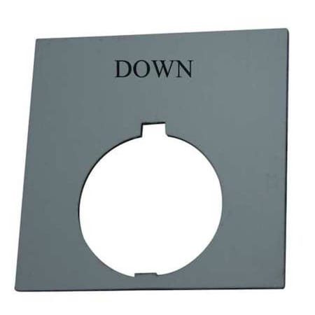 Eaton Legend Plate, Square, Down, Black HT8SP74