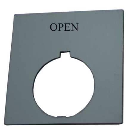 Eaton Legend Plate, Square, Open, Black HT8SP26