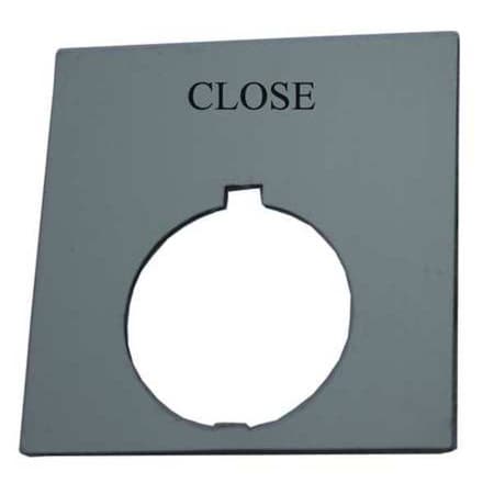 Eaton Legend Plate, Square, Close, Black HT8SP73