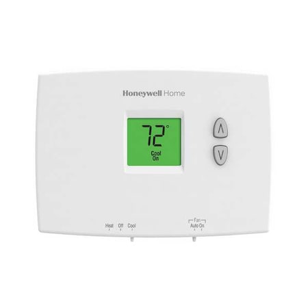 Honeywell Home Horizontal Non-Programmable Thermostats, 1 H, 1 C, Hardwired/Battery, 20/30VAC TH1110DH1003