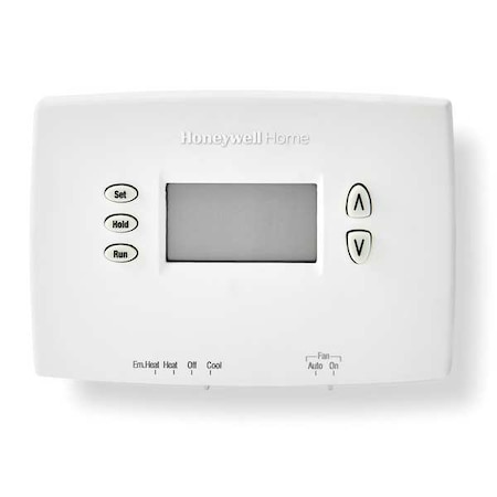 Honeywell Home Horizontal Programmable Thermostats, 2 Programs, 2 H, 1 C, Hardwired/Battery, 20/30VAC TH2210DH1000