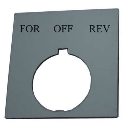 Eaton Legend Plate, Square, For.Off Rev., Black HT8SP50
