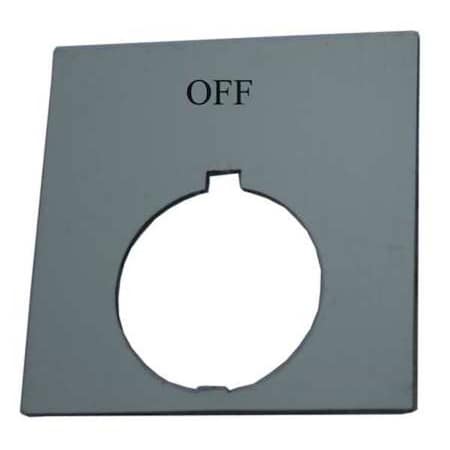 Eaton Legend Plate, Square, Off, Red HT8SP24