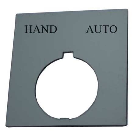 Eaton Legend Plate, Square, Hand Auto, Black HT8SP39