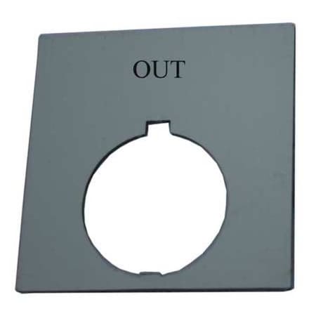Eaton Legend Plate, Square, Out, Black HT8SP27